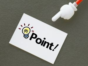 Point!の文字を指さす画像