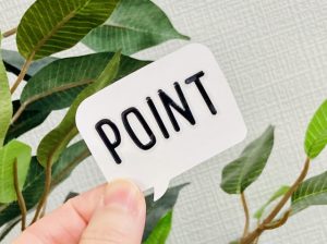 「POINT」と描かれた吹き出し